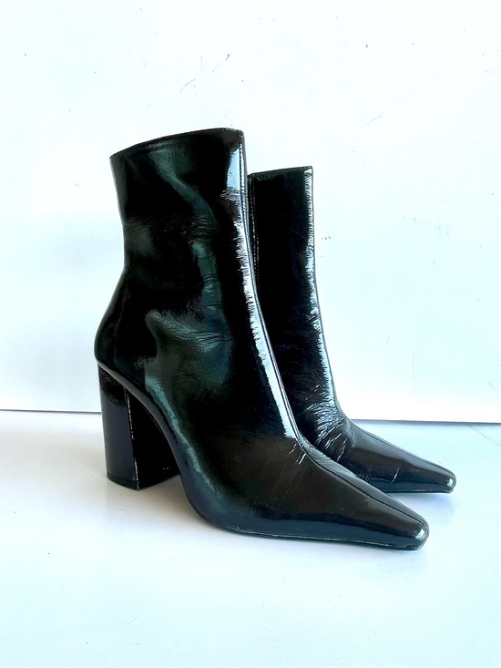 Steve Madden Shoes - Steve Madden Zoe ankle boots block heel black patent leather Size 9 M